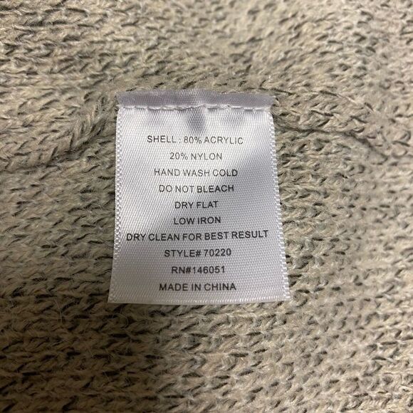 Monteau | Women’s Gray-White Open Front Cardigan With Pockets - Picture 5 of 7